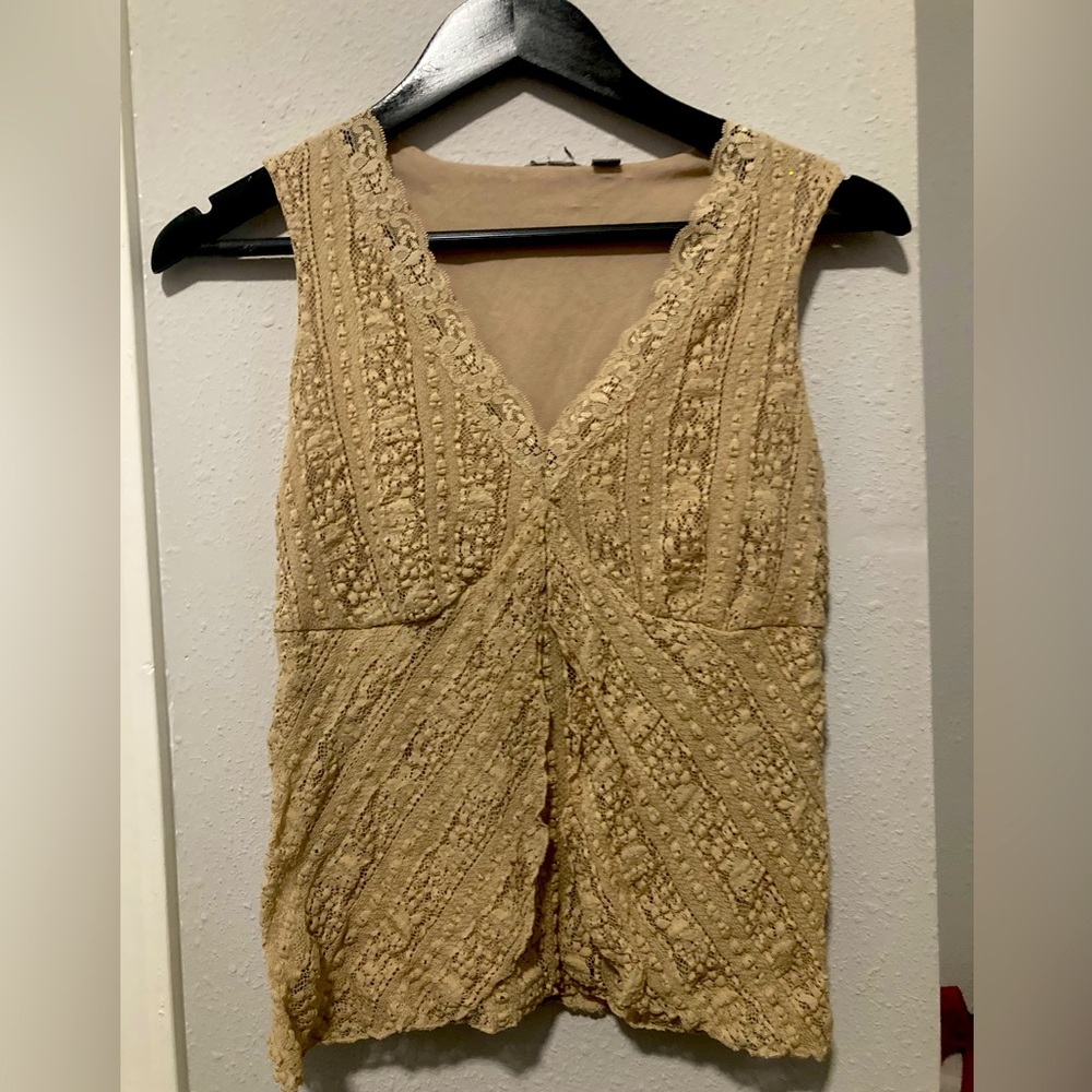 Embroidered Tank with Metallic Embellishments